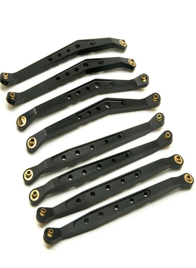 Que-T 8 Pcs Aluminum Linkage Rod Arm Set/Upper and Lower Suspension Links Set of 8 for 1/10 Axial Wraith 90018 RC Truck (Black, Type A) - Image 1
